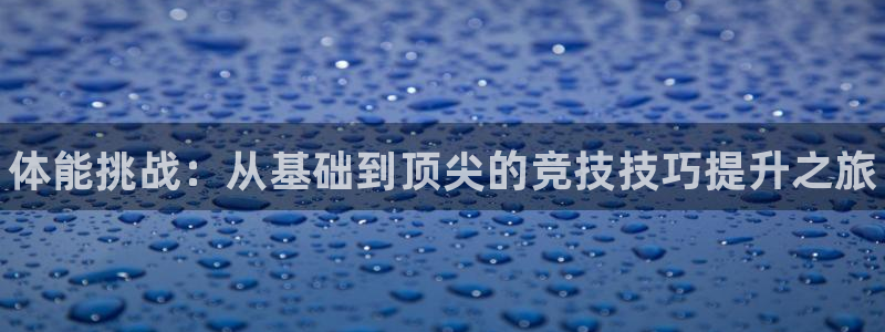 米兰体育官方正版app科技：体能挑战：从基础到顶尖的