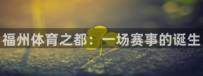 米兰体育官方正版app五金厂：福州体育之都：一场赛事的诞生
