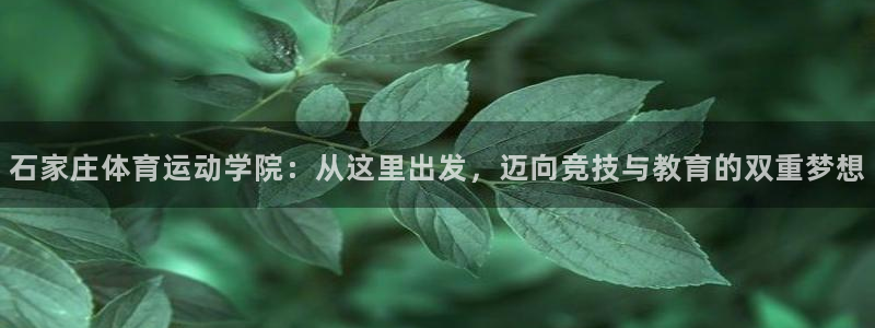 米兰体育官方正版app神州：石家庄体育运动学院：从这